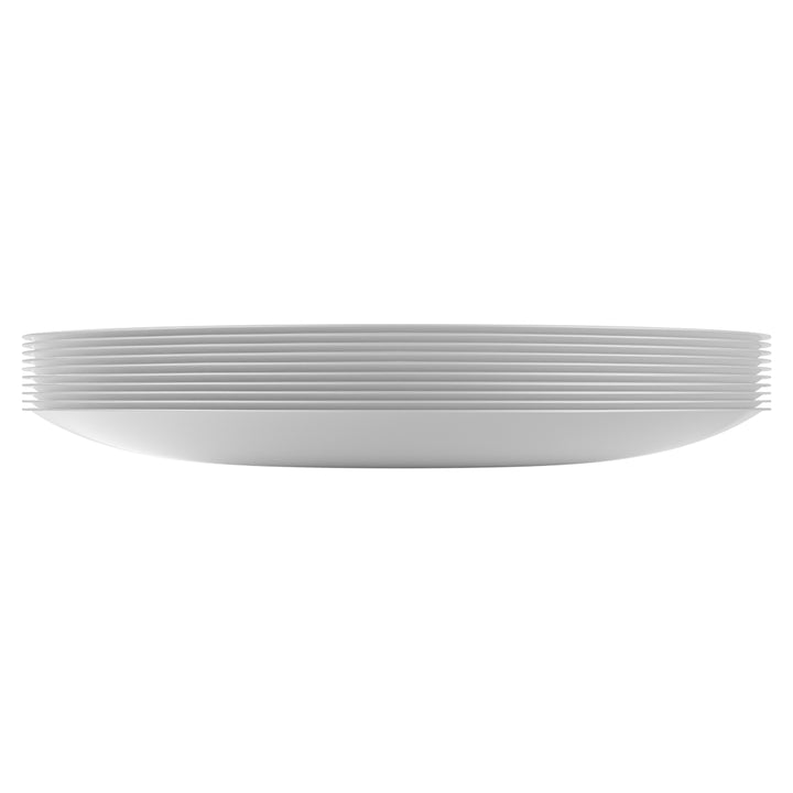 EP Curve Dinner Plate White + Silver