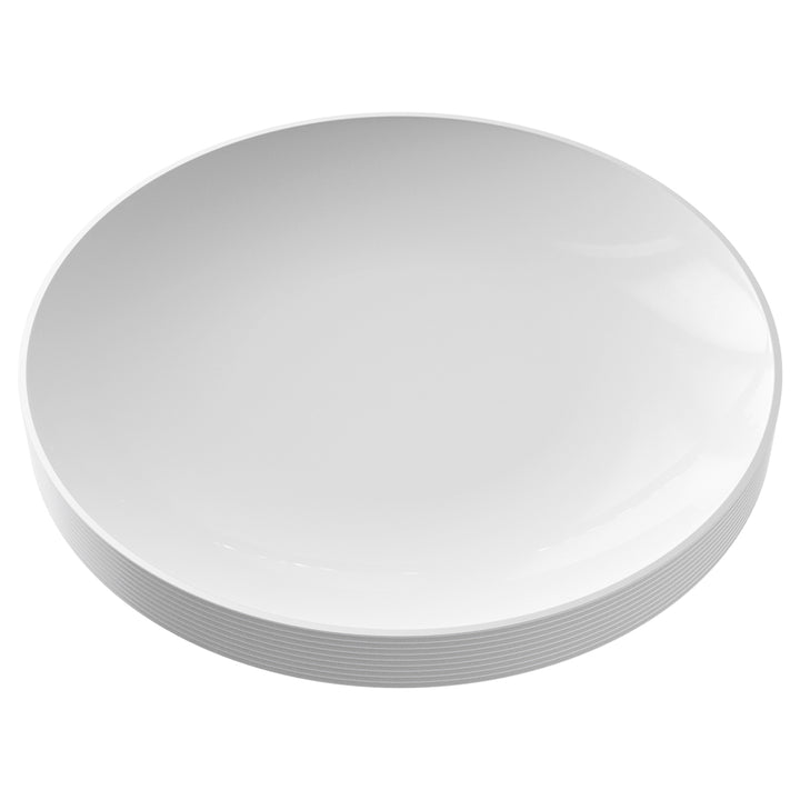 EP Curve Dinner Plate White + Silver