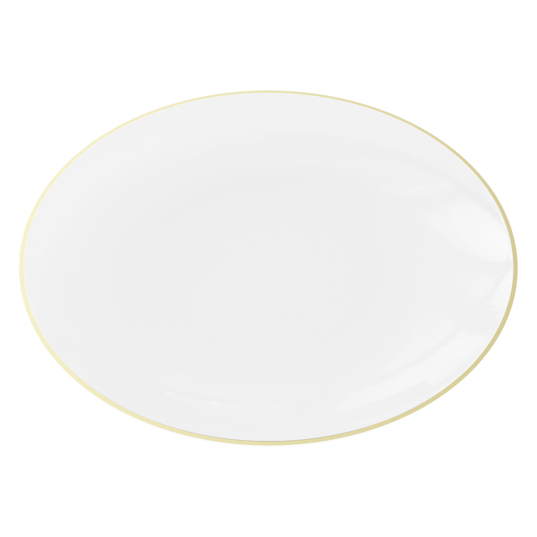 EP Curve Dinner Plate Clear + Gold