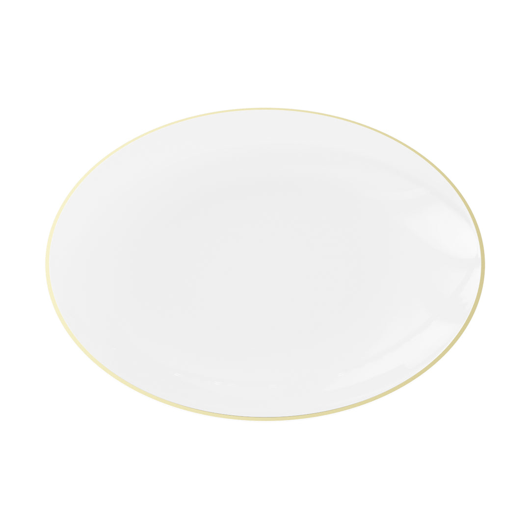 EP Curve Appetizer Plate Clear + Gold