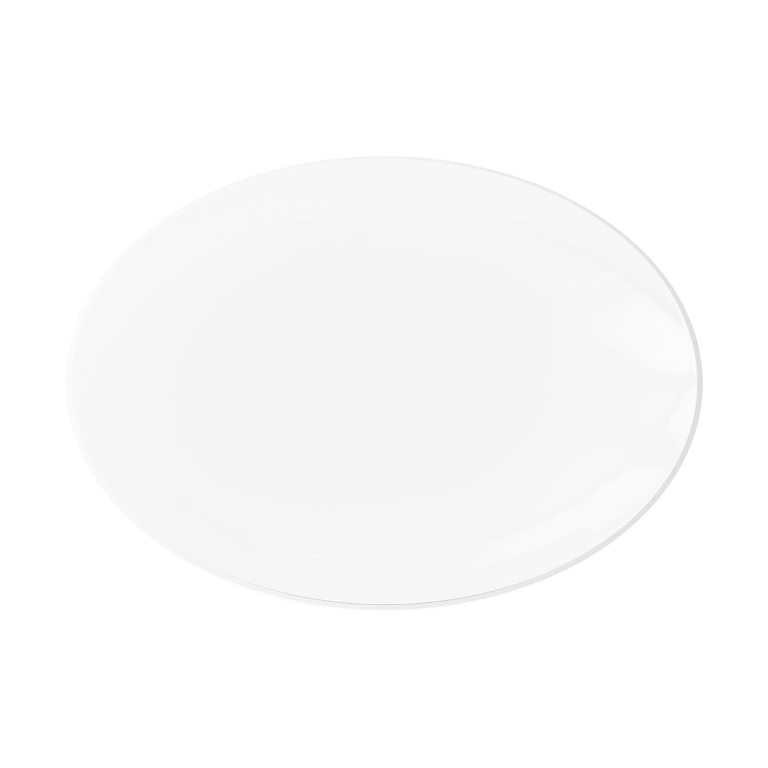 EP Curve Appetizer Plate Clear + Silver