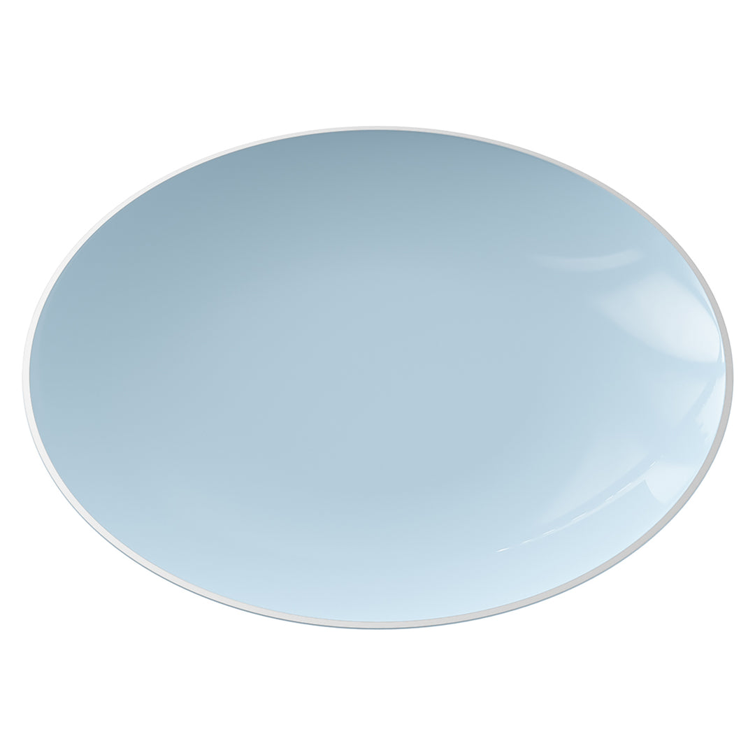 EP Curve Dinner Plate Ice Blue + Silver