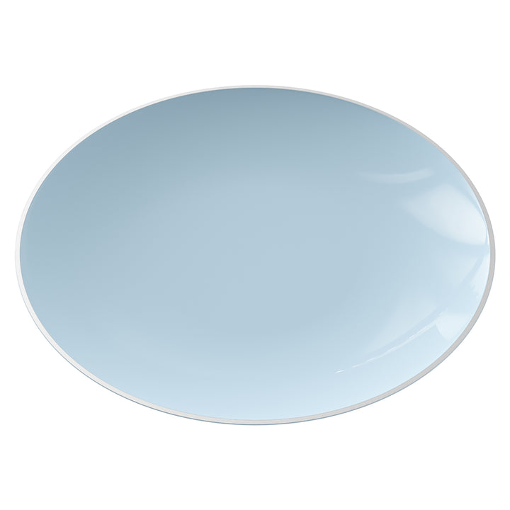EP Curve Dinner Plate Ice Blue + Silver