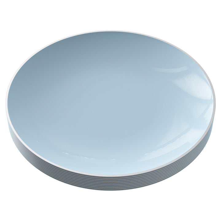 EP Curve Dinner Plate Ice Blue + Silver