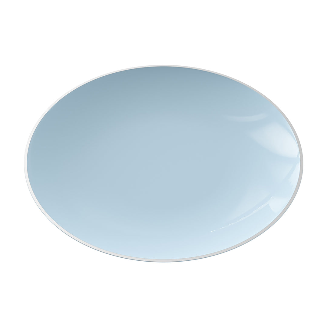 EP Curve Appetizer Plate Ice Blue + Silver