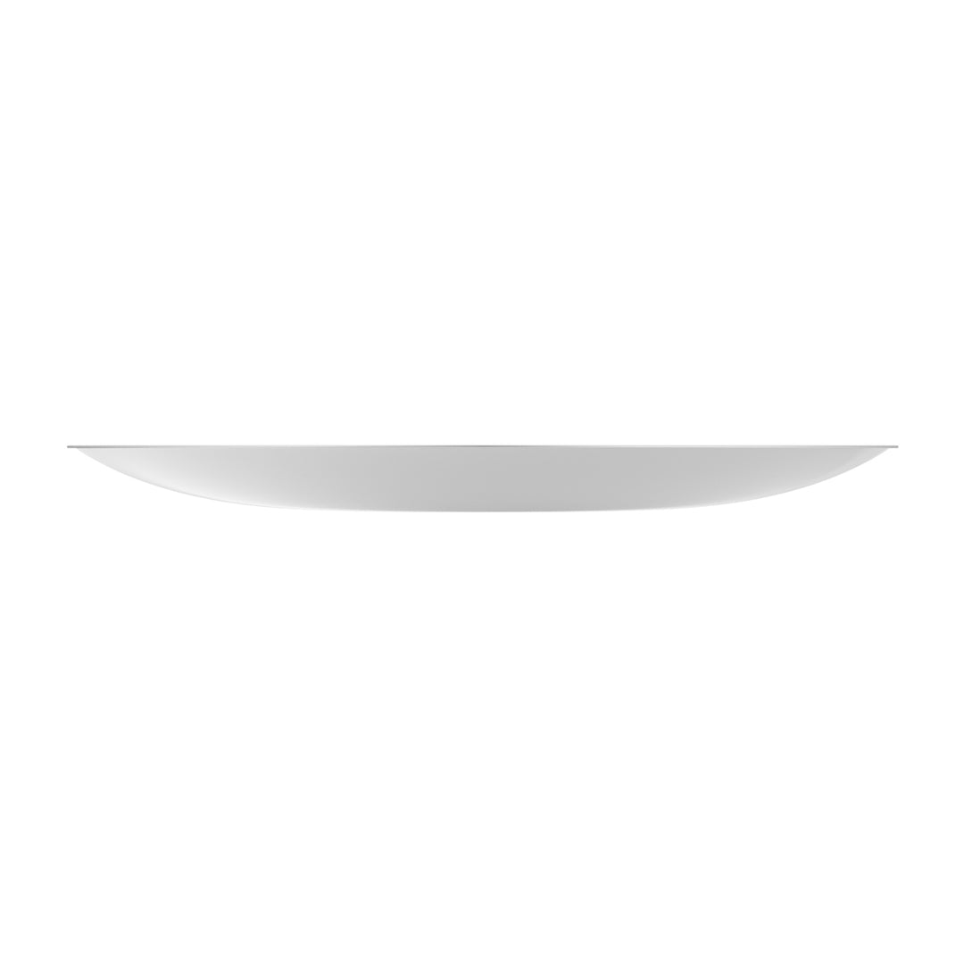 EP Curve Appetizer Plate White + Silver