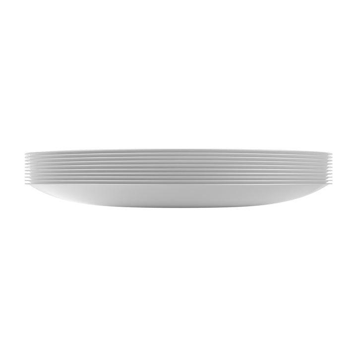 EP Curve Appetizer Plate White + Silver