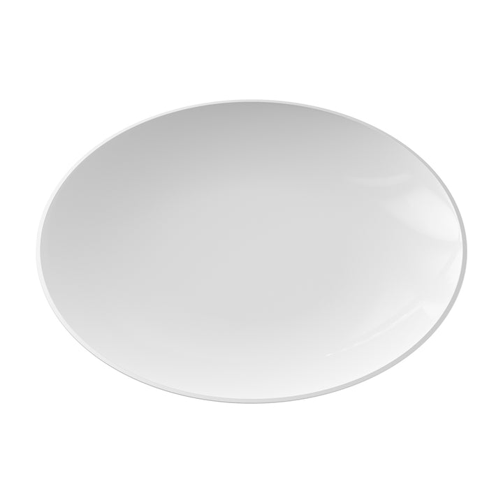EP Curve Appetizer Plate White + Silver