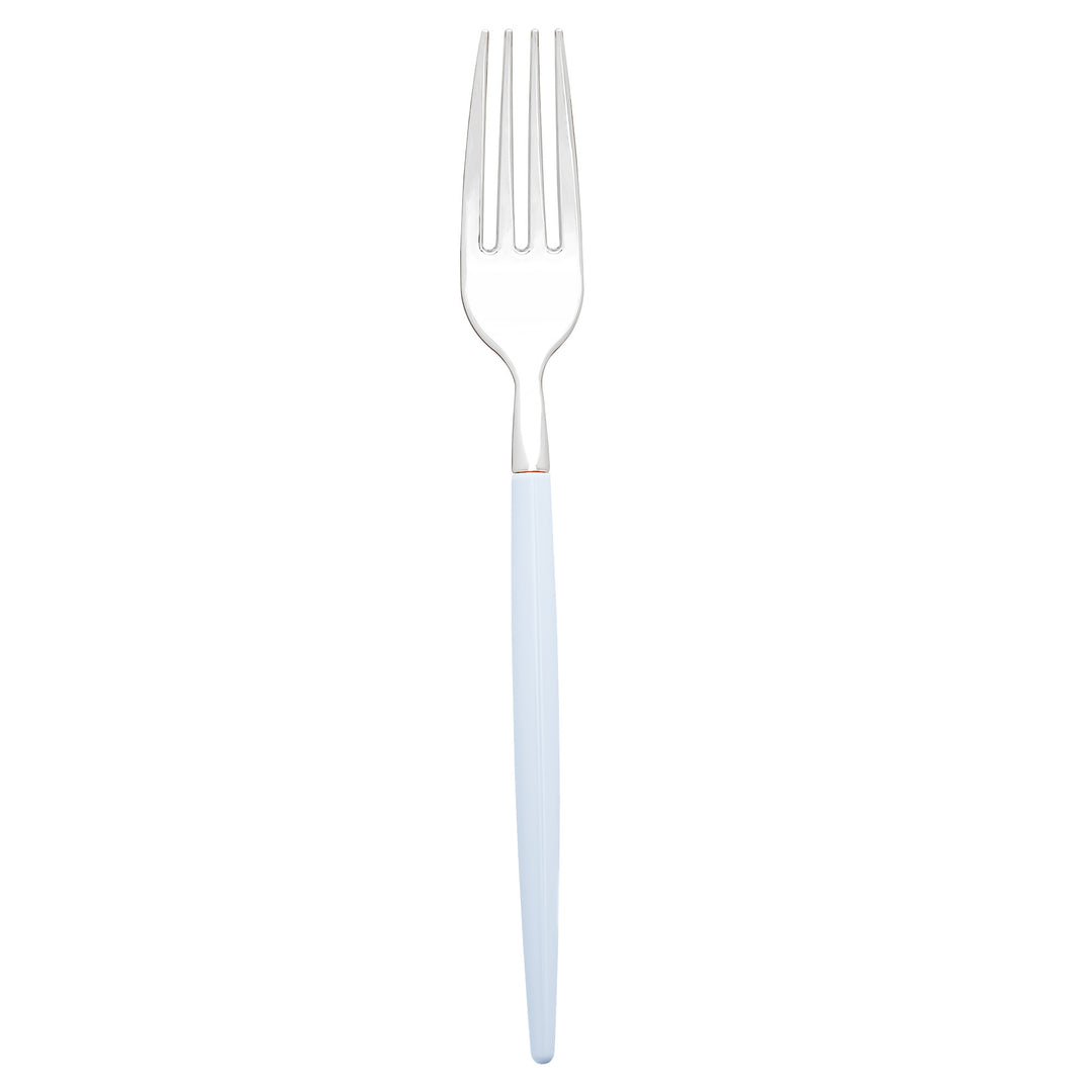 32PCS Cutlery Set Ice Blue + Silver