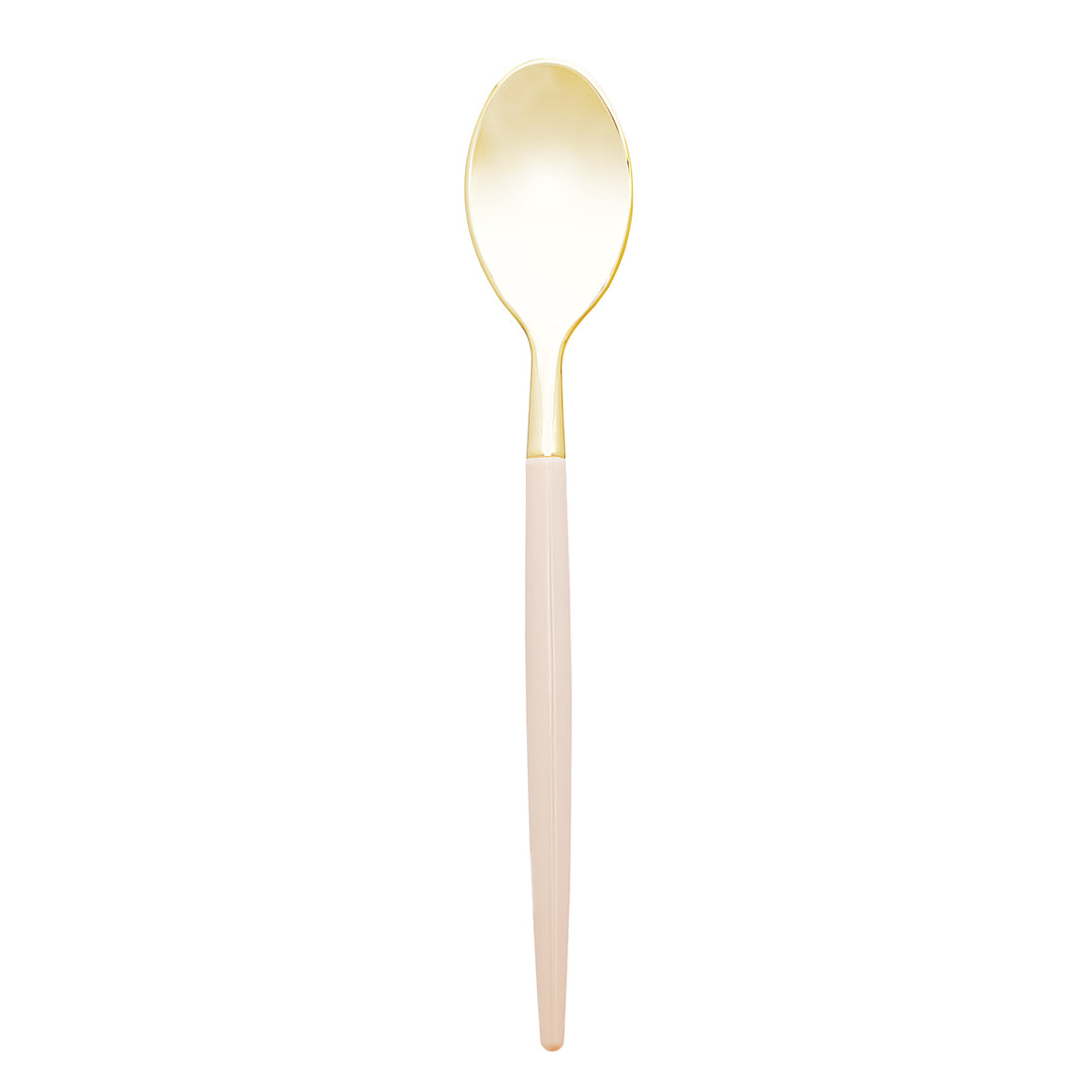 32PCS Cutlery Set Linen + Gold