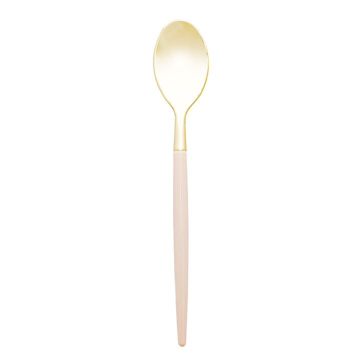 32PCS Cutlery Set Linen + Gold
