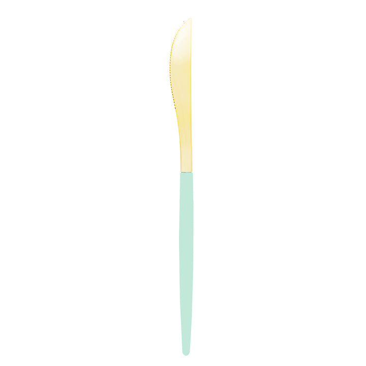 32PCS Cutlery Set Mint + Gold