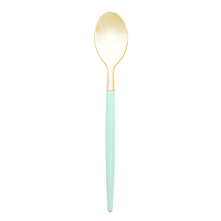 32PCS Cutlery Set Mint + Gold