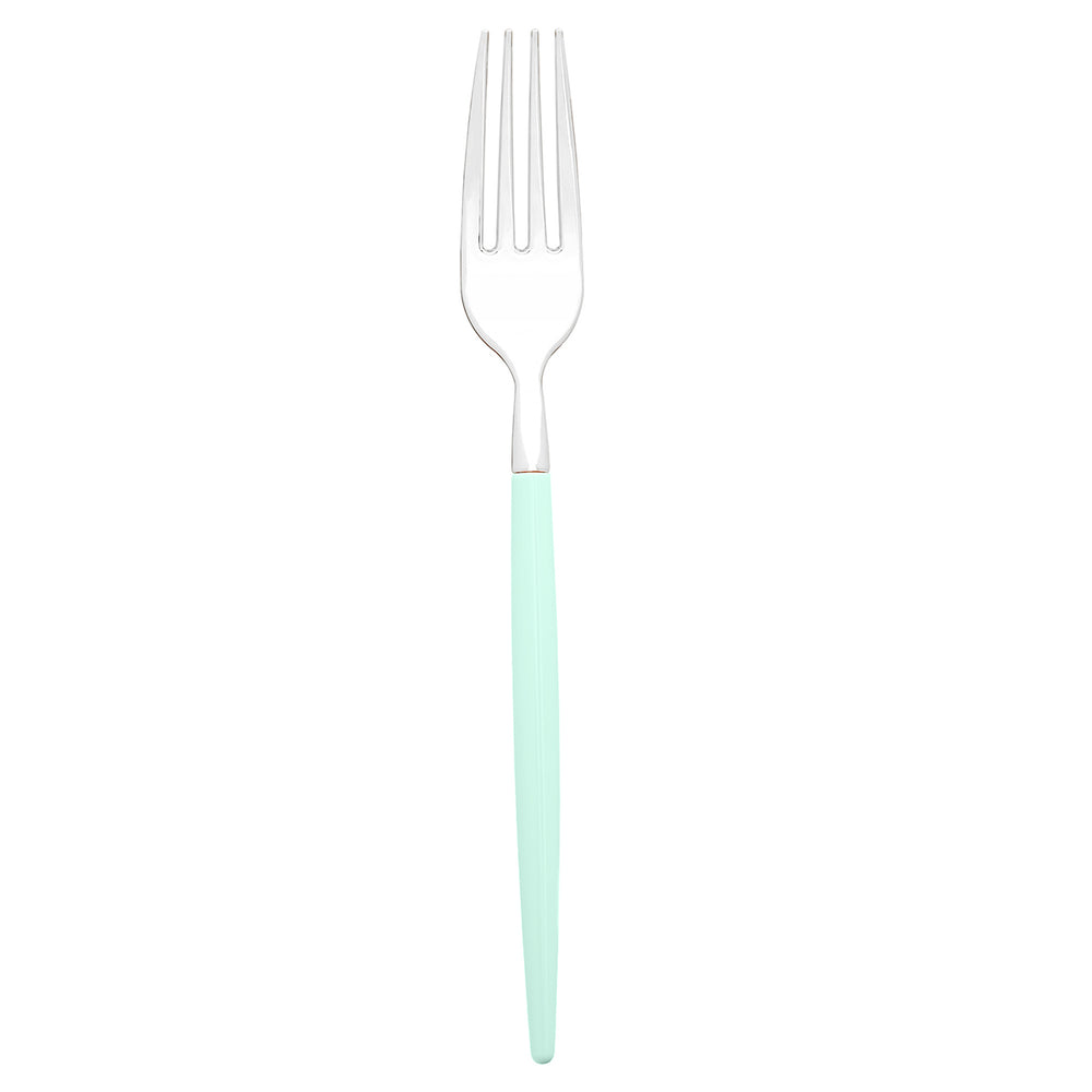 32PCS Cutlery Set Mint + Silver