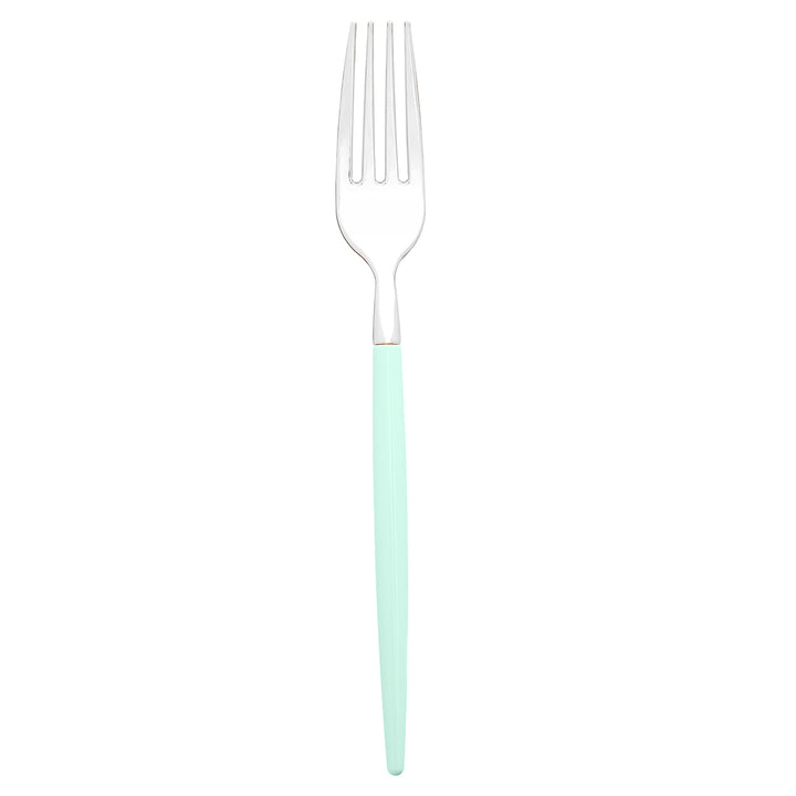 32PCS Cutlery Set Mint + Silver