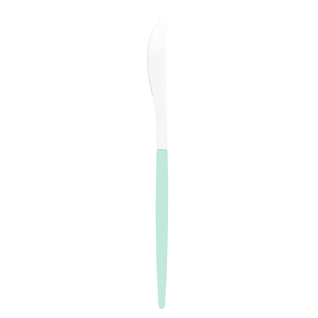 32PCS Cutlery Set Mint + Silver