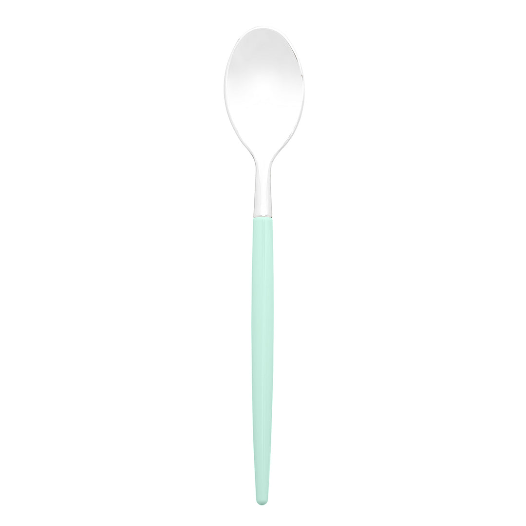 32PCS Cutlery Set Mint + Silver