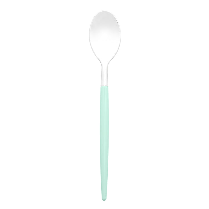 32PCS Cutlery Set Mint + Silver