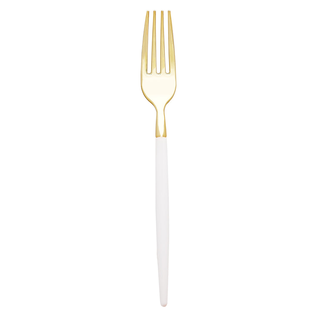 32PCS Cutlery Set White + Gold