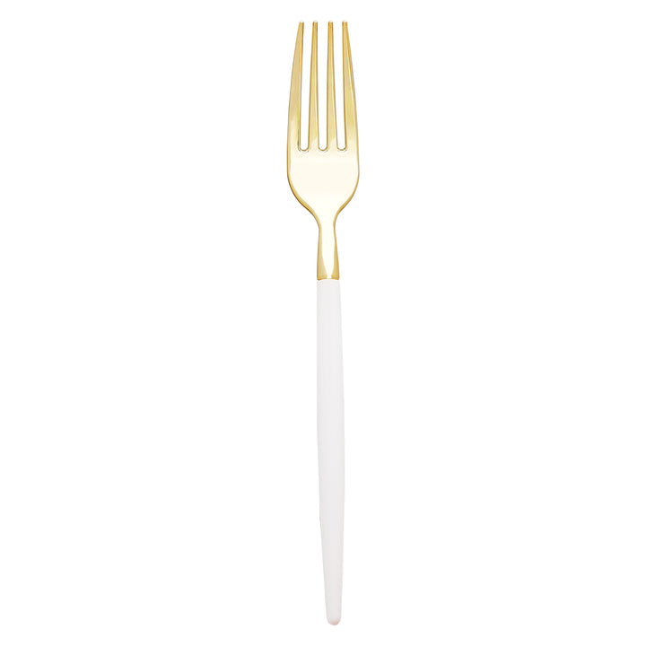 32PCS Cutlery Set White + Gold