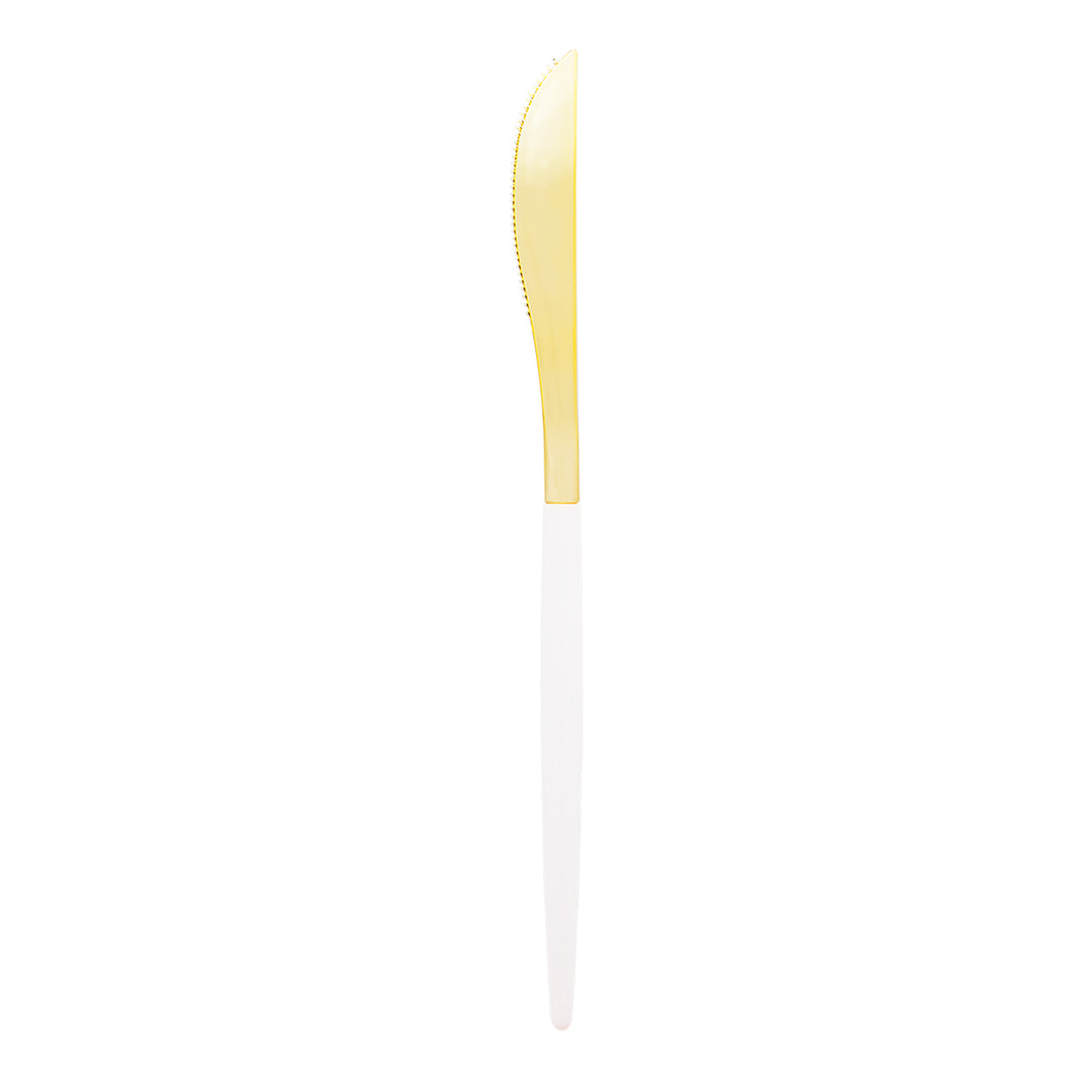32PCS Cutlery Set White + Gold