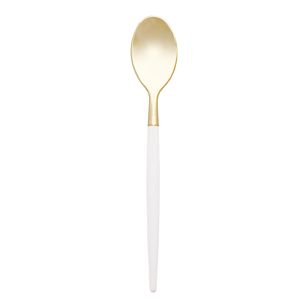 32PCS Cutlery Set White + Gold