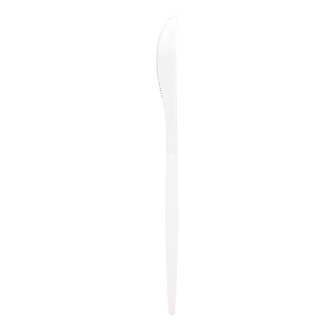32PCS Cutlery Set White + Silver