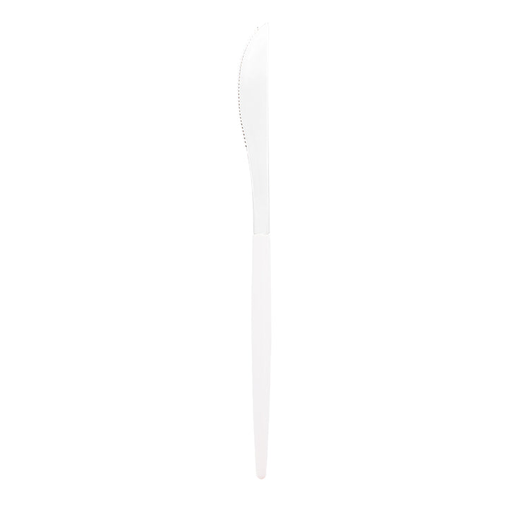 32PCS Cutlery Set White + Silver