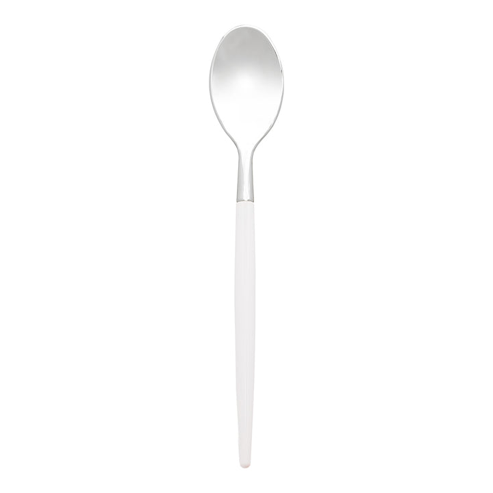 32PCS Cutlery Set White + Silver