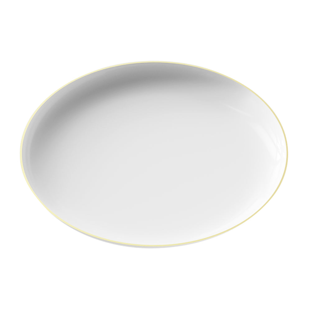 EP Edge Appetizer Plate White + Gold