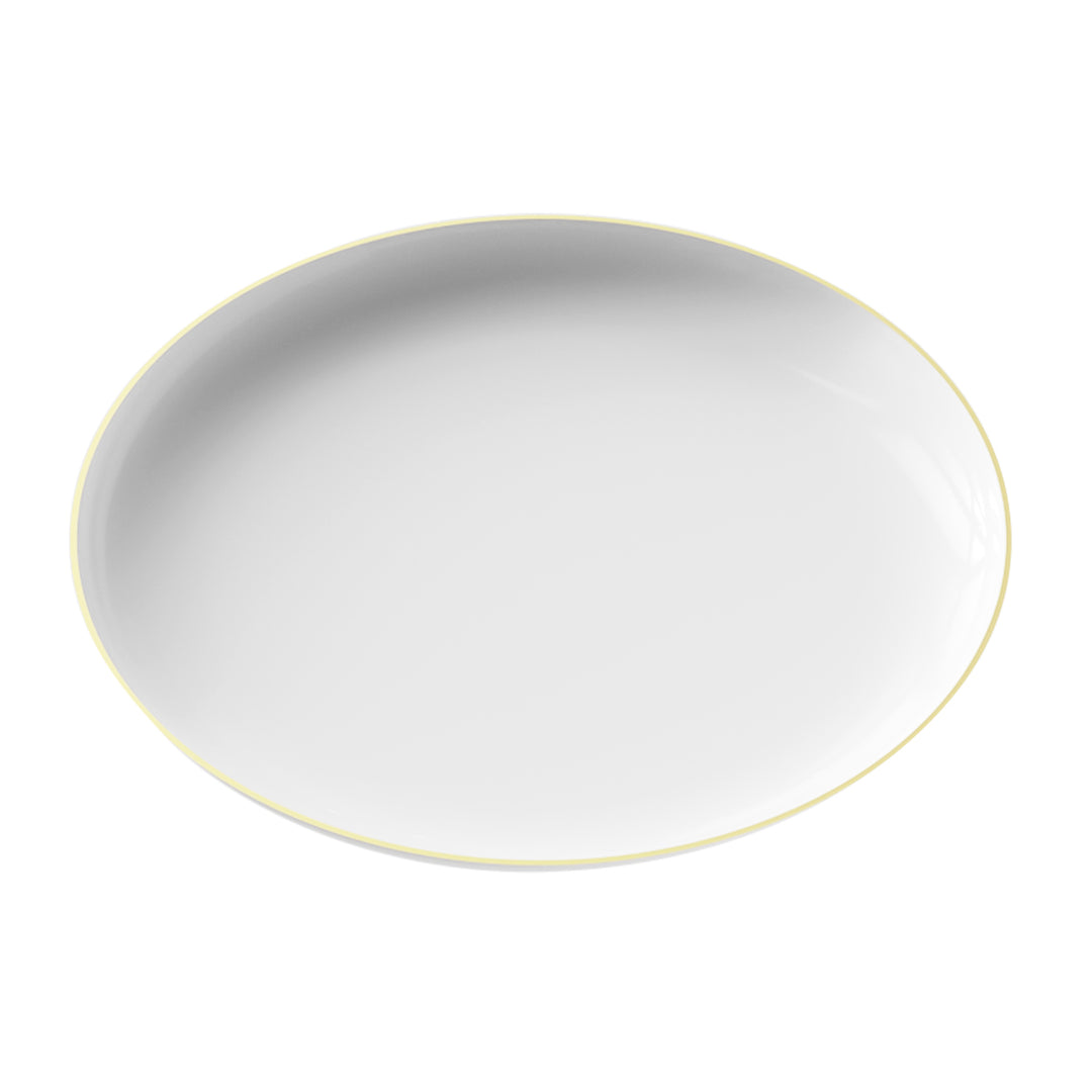 EP Edge Appetizer Plate White + Gold