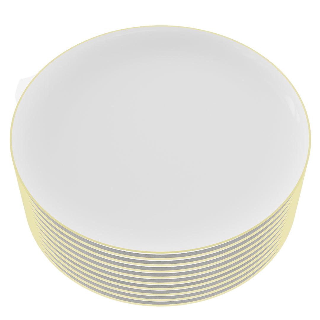 EP Edge Appetizer Plate White + Gold