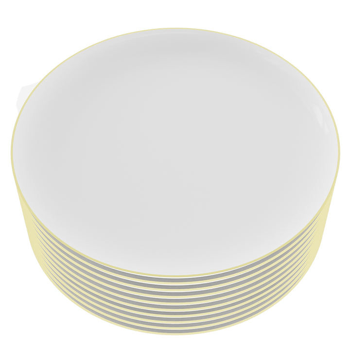 EP Edge Appetizer Plate White + Gold