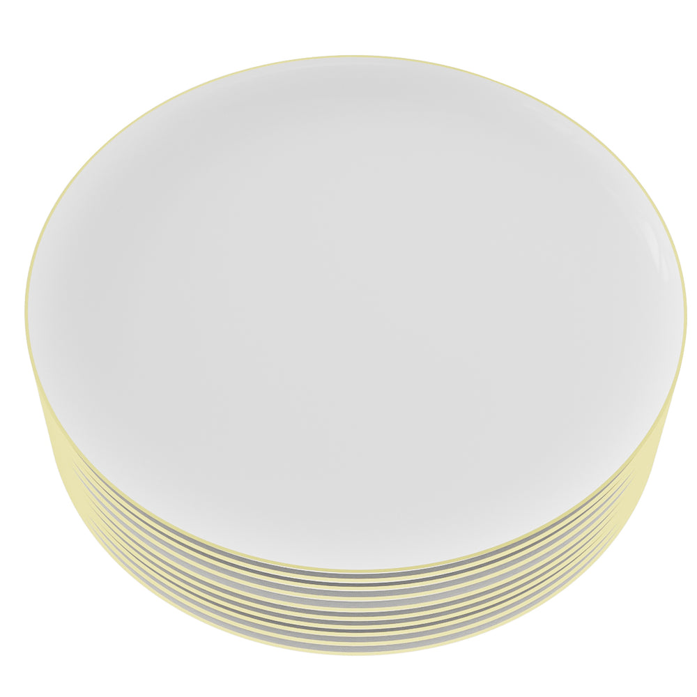 EP Edge Dinner Plate White + Gold