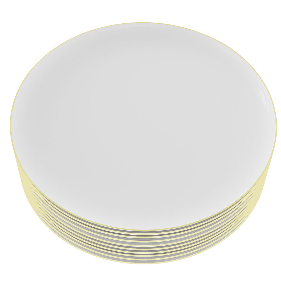 EP Edge Dinner Plate White + Gold