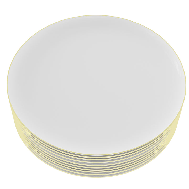 EP Edge Dinner Plate White + Gold