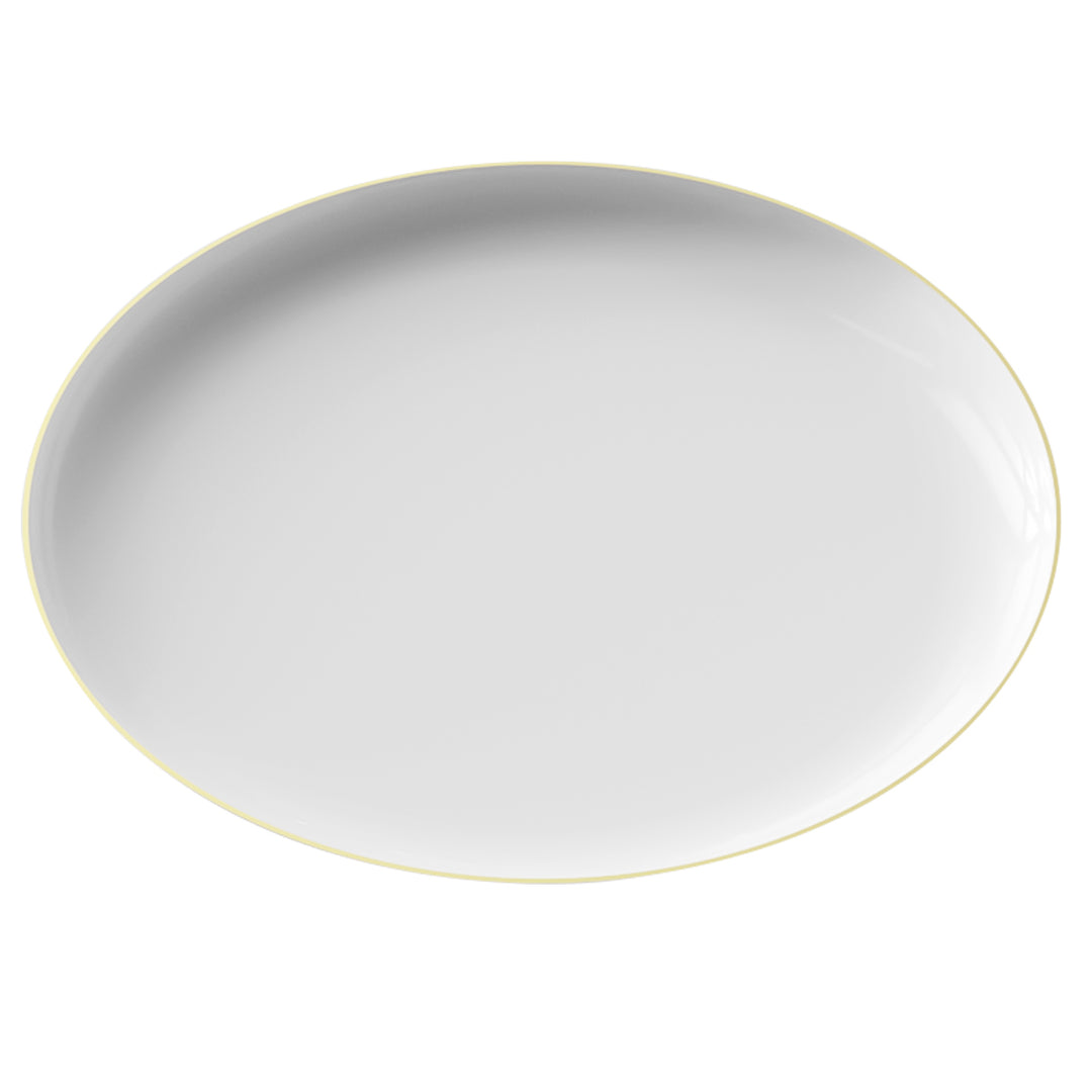 EP Edge Dinner Plate White + Gold