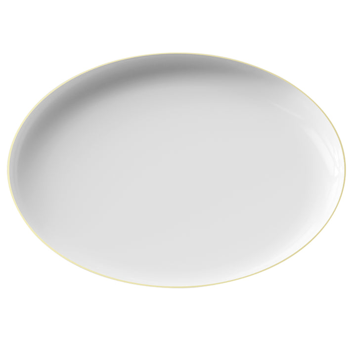 EP Edge Dinner Plate White + Gold