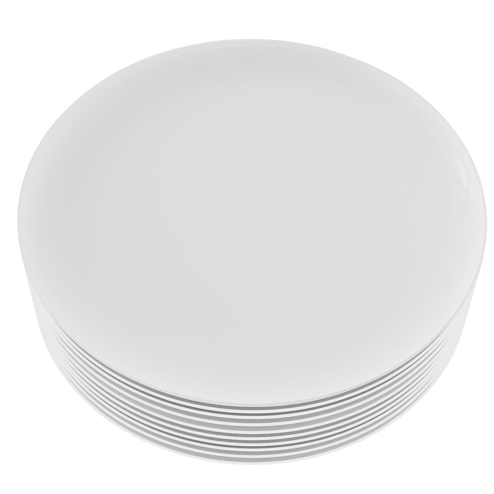 EP Edge Dinner Plate White + Silver