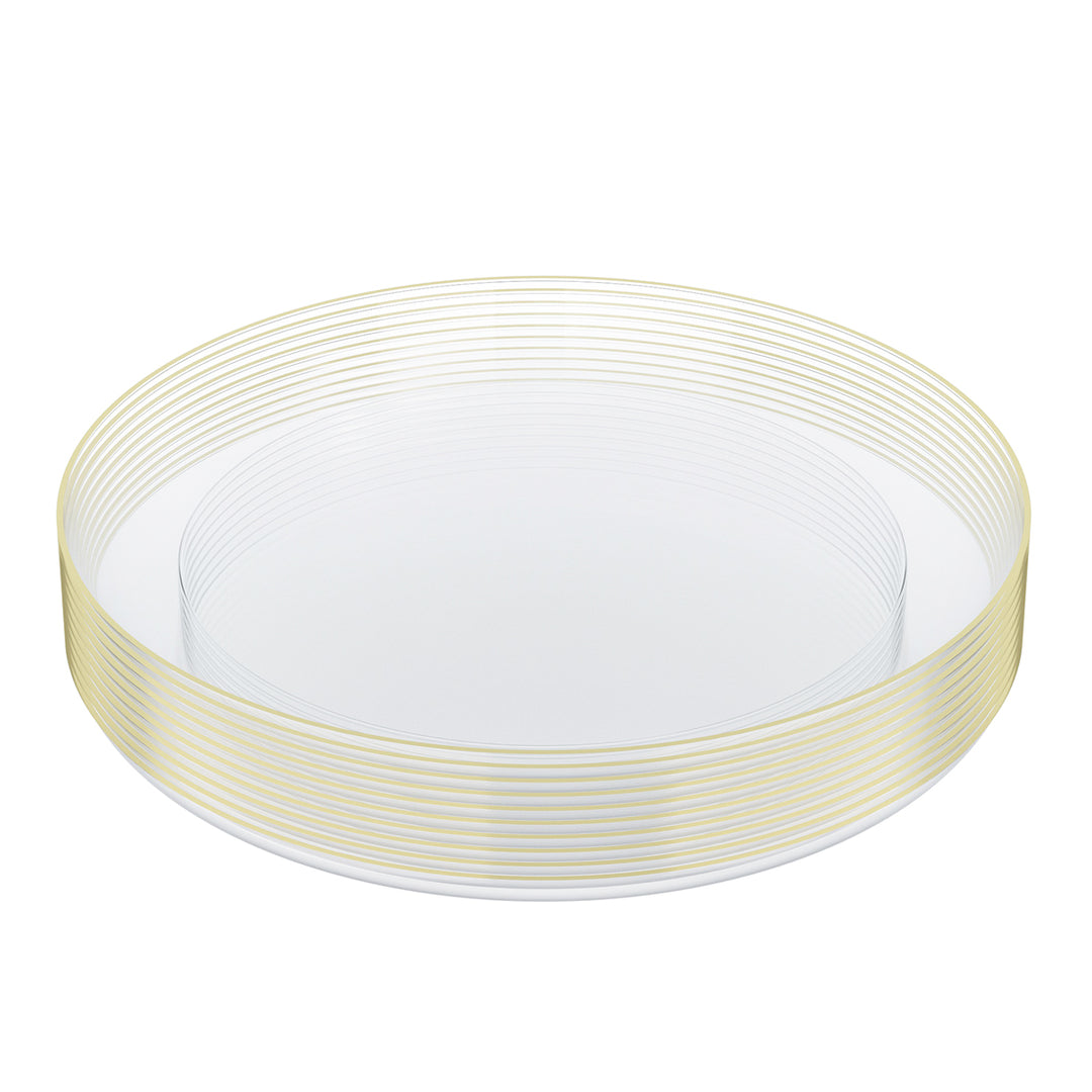 EP Edge Dinner Plate Clear + Gold