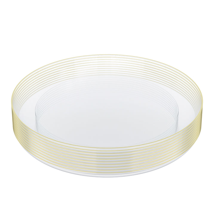 EP Edge Dinner Plate Clear + Gold