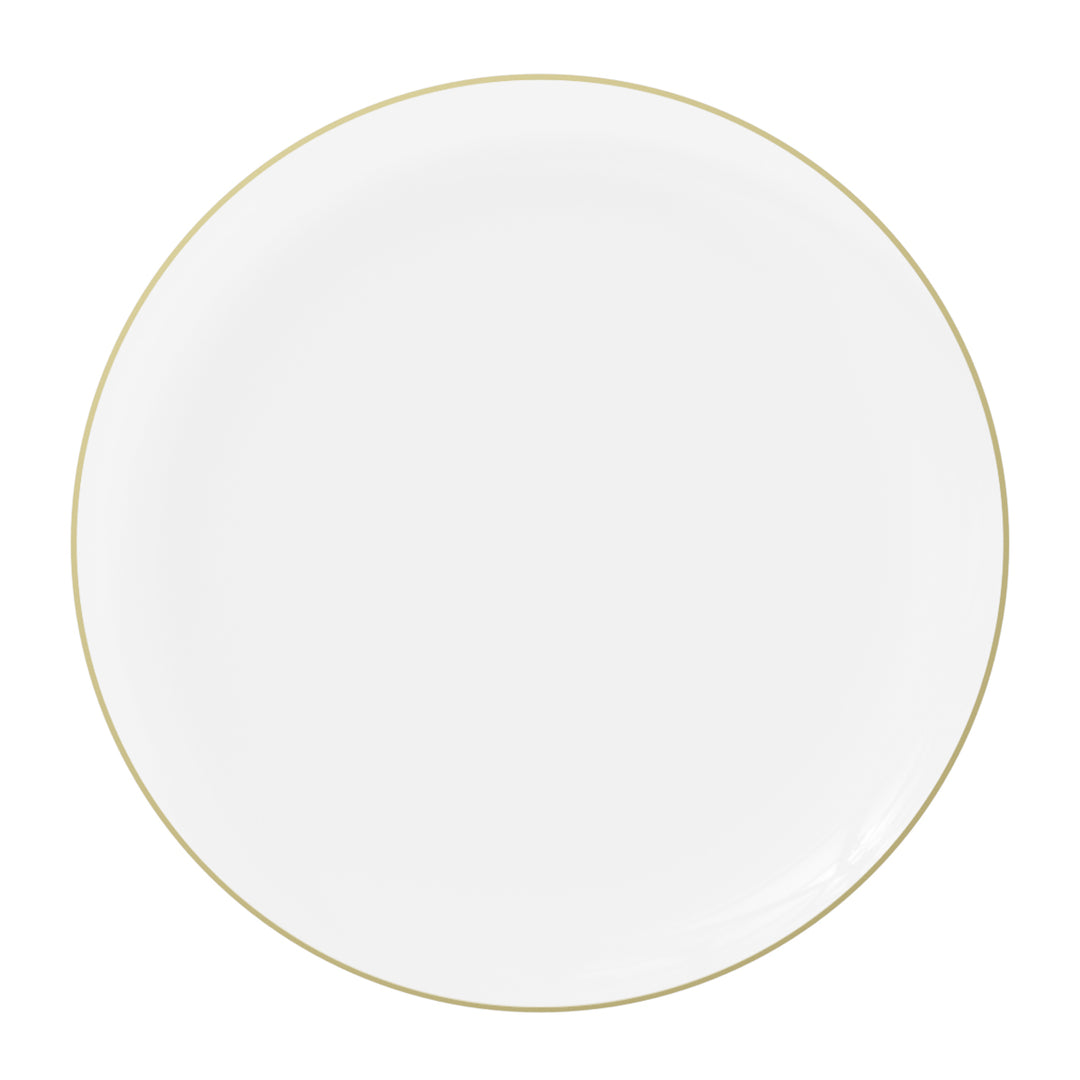EP Edge Dinner Plate Clear + Gold