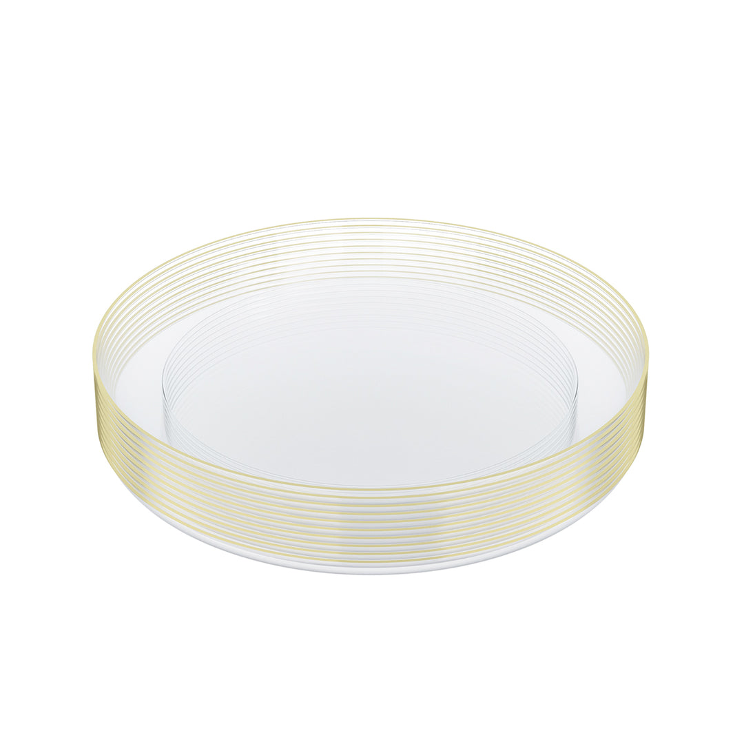 EP Edge Appetizer Plate Clear + Gold