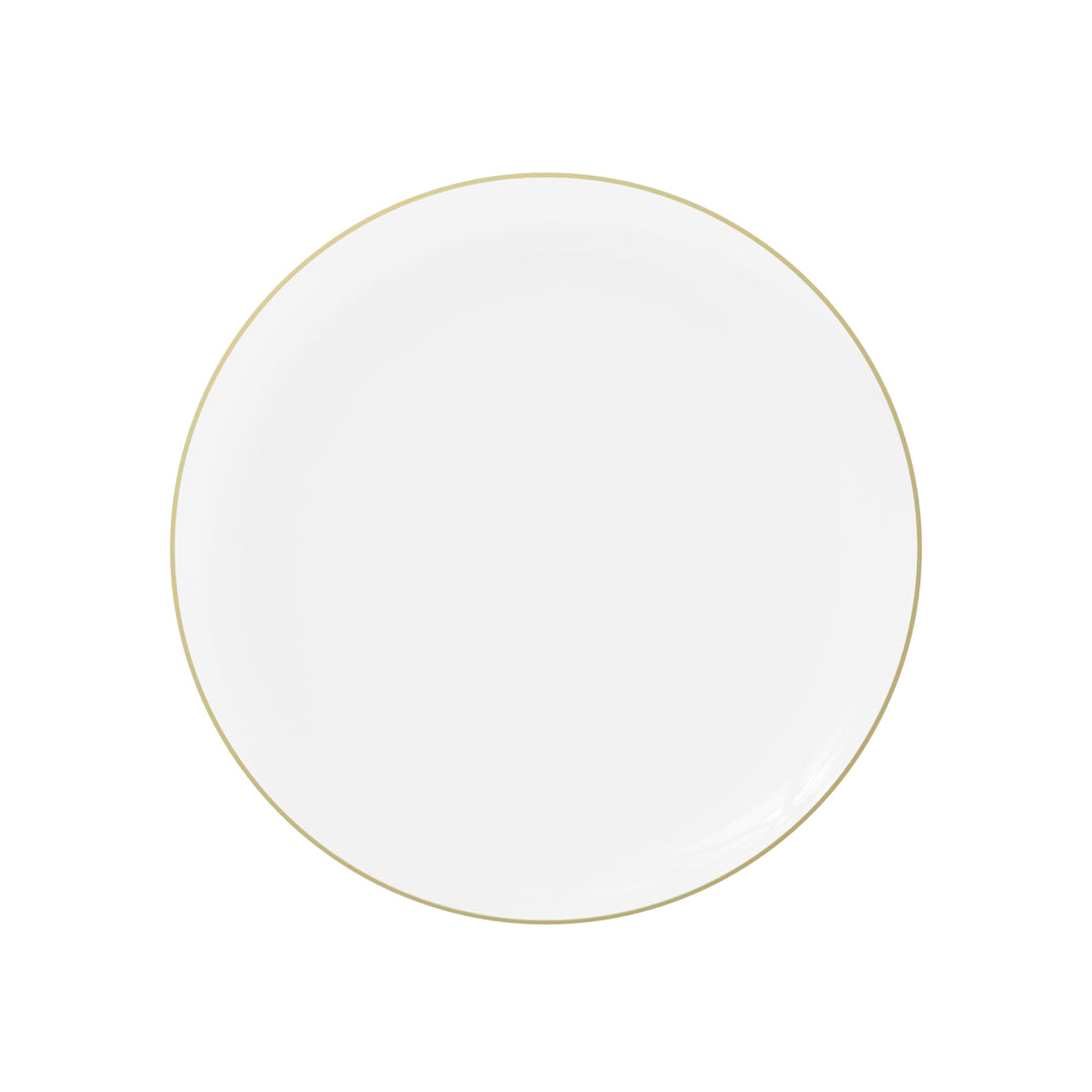 EP Edge Appetizer Plate Clear + Gold
