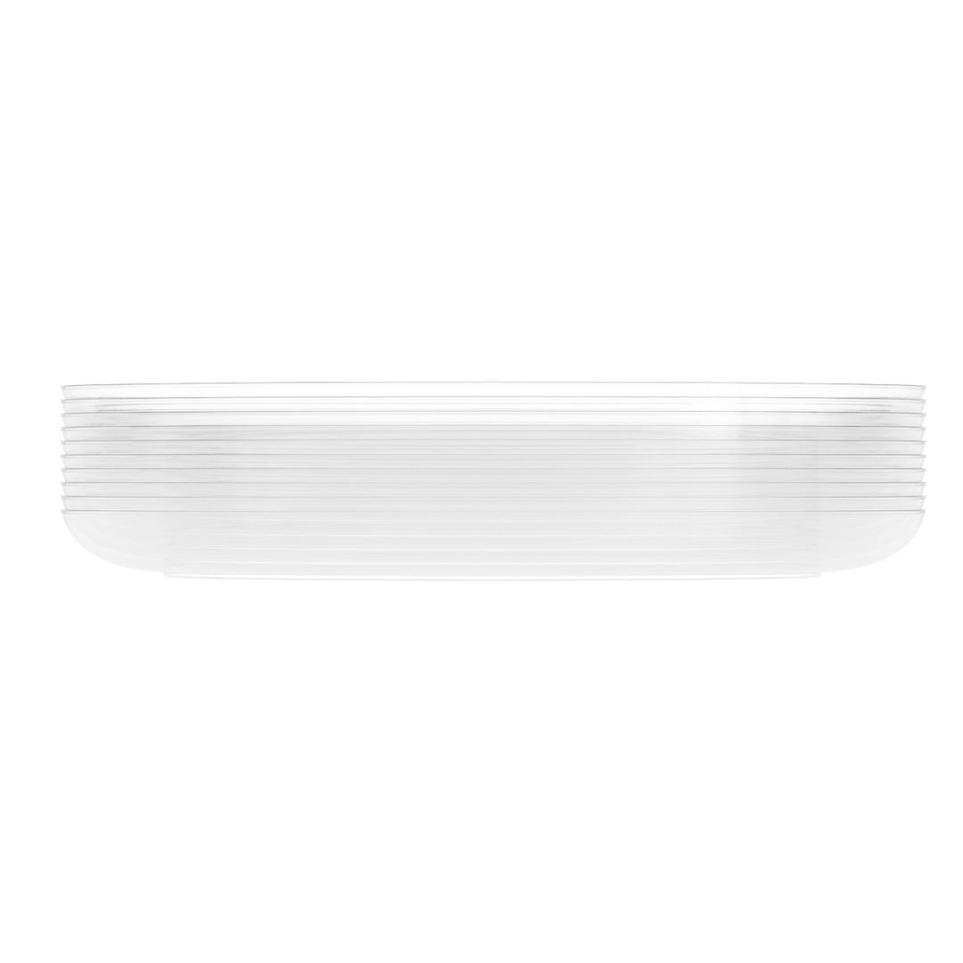 EP Edge Dinner Plate Clear + Silver