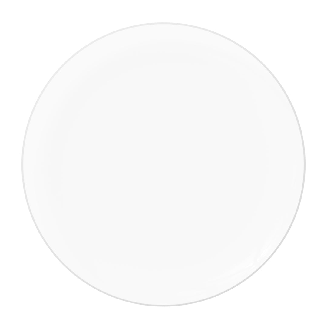 EP Edge Dinner Plate Clear + Silver