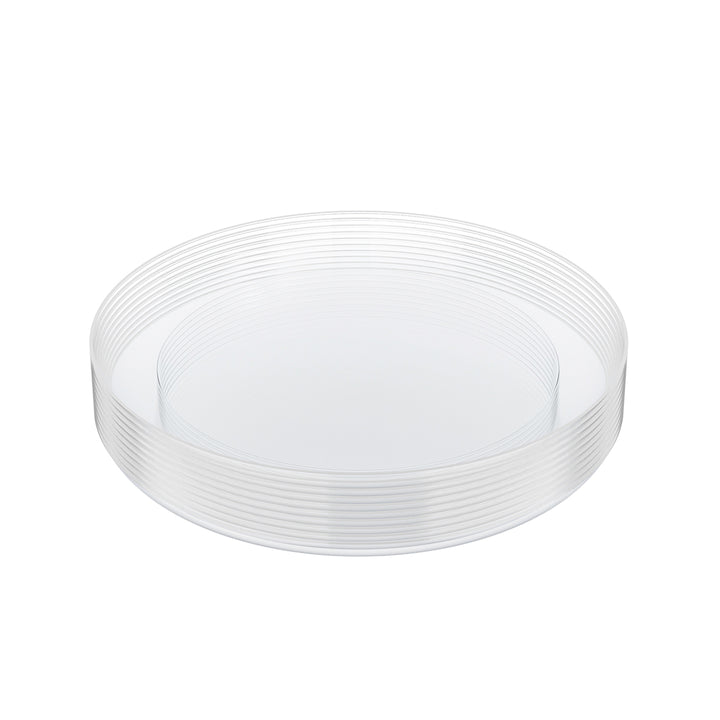 EP Edge Appetizer Plate Clear + Silver