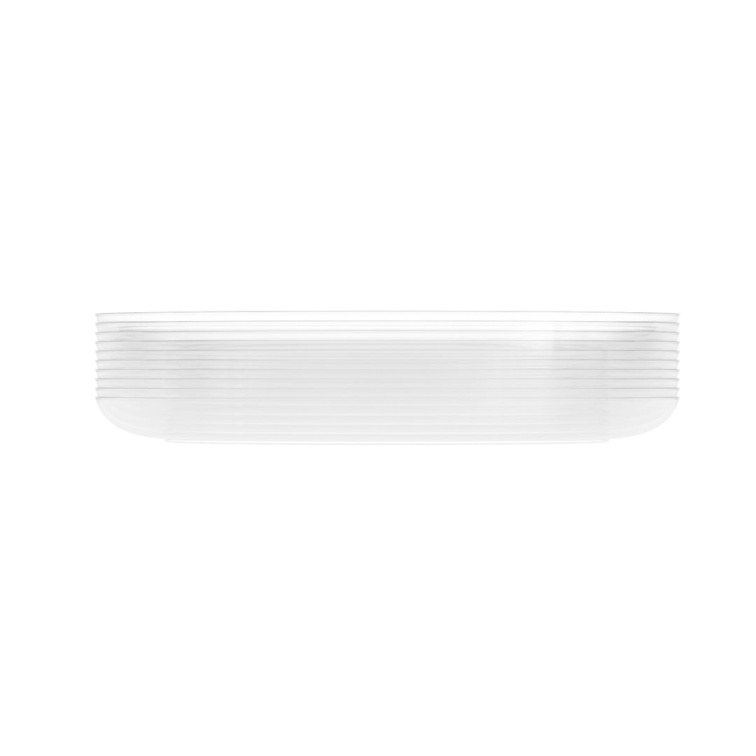 EP Edge Appetizer Plate Clear + Silver