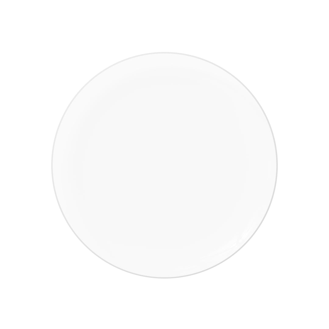 EP Edge Appetizer Plate Clear + Silver