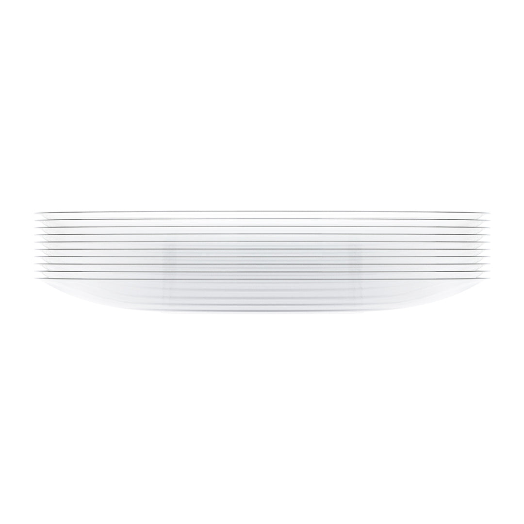 EP Edge Appetizer Plate Clear + Silver